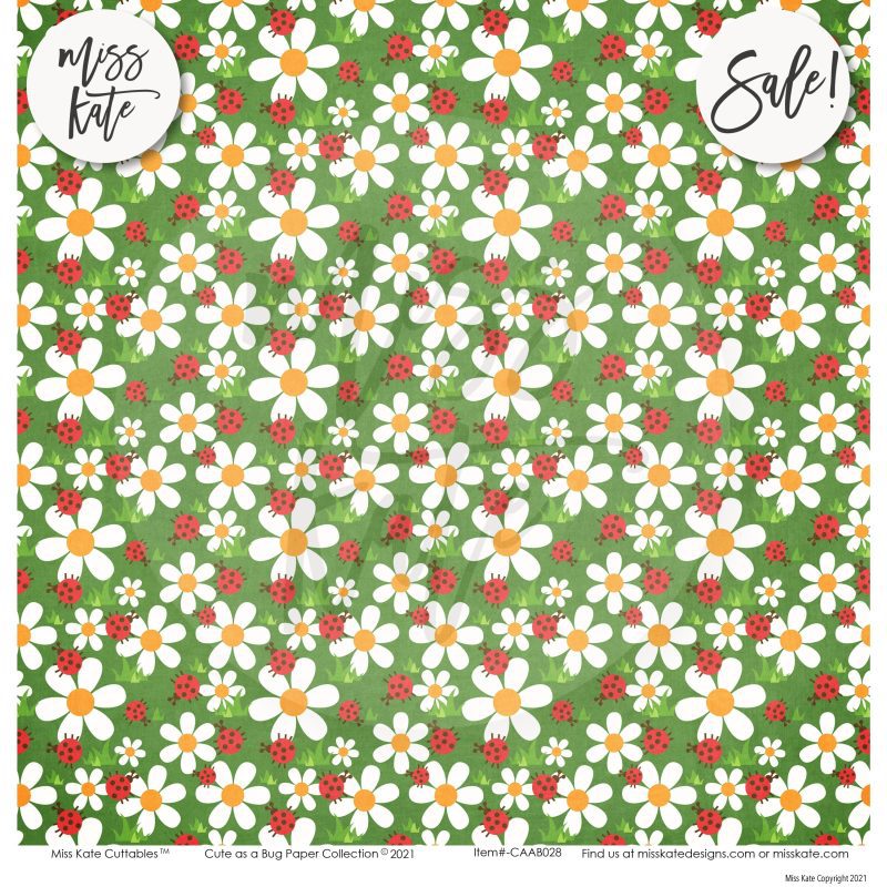 cute as a bug paper sticker kit 12x12 ds 407