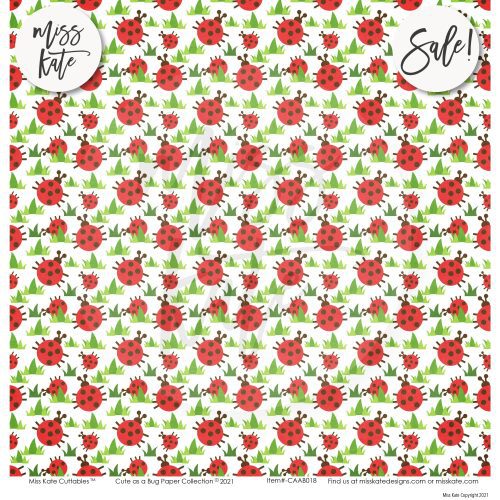 cute as a bug paper sticker kit 12x12 ds 547