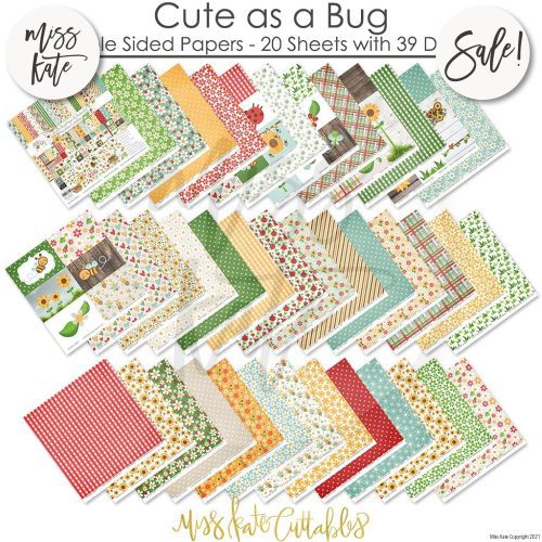 cute as a bug paper sticker kit 12x12 ds 691