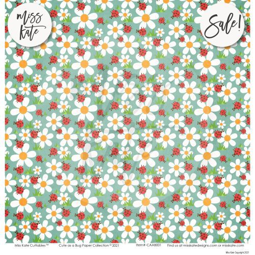 cute as a bug paper sticker kit 12x12 ds 798