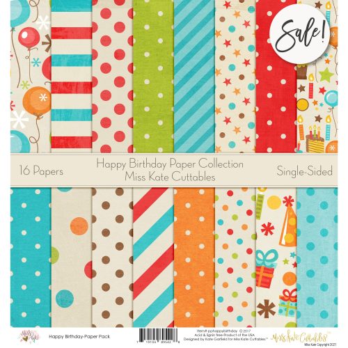 happy birthday paper pack 12x12 ss 776