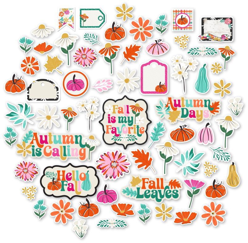 hello fall die cuts with shadow