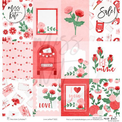 love letters paper sticker kit 12x12 ds 372