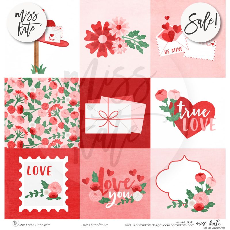 love letters paper sticker kit 12x12 ds 498