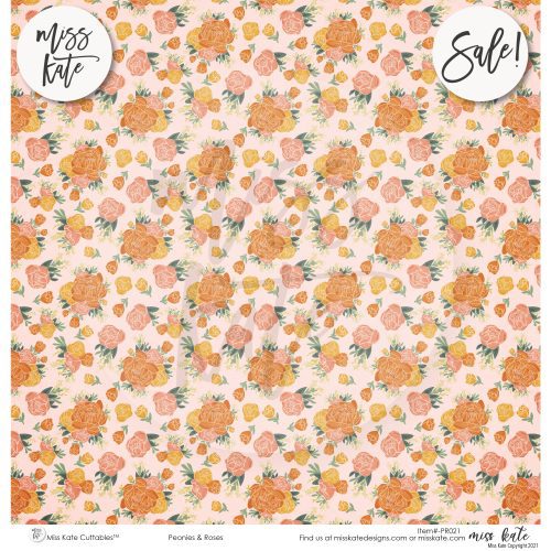 peonies and roses paper pack 12x12 ds 191