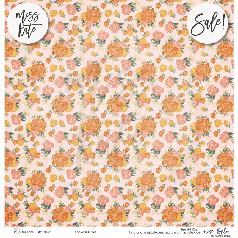 peonies and roses paper pack 12x12 ds 191