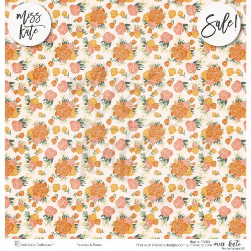 peonies and roses paper pack 12x12 ds 509