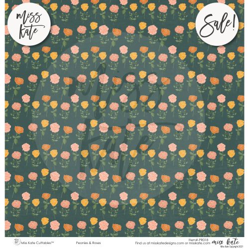 peonies and roses paper pack 12x12 ds 845