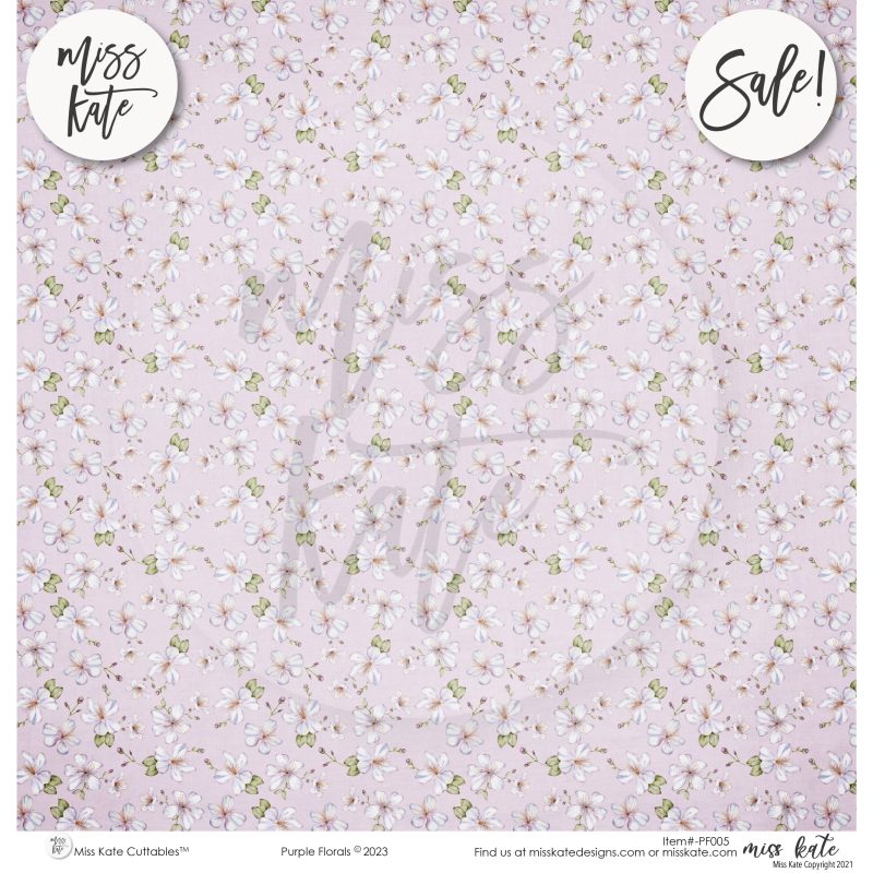 purple florals paper pack single sided 12x12 ss 262