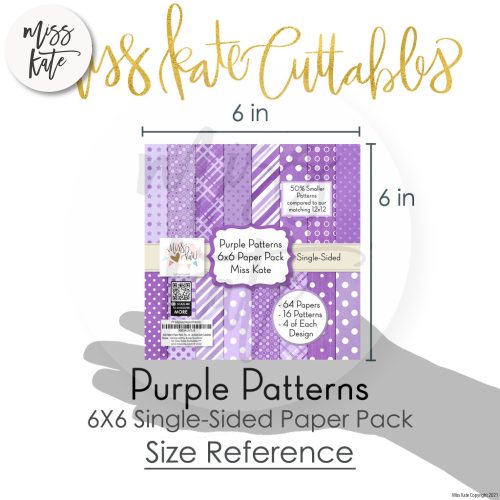 purple patterns 6x6 paper pack ss 189