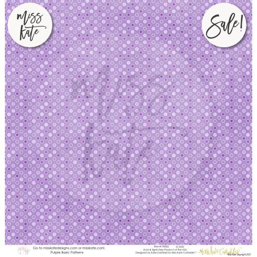 purple patterns single sided paper pack 12x12 ss 720