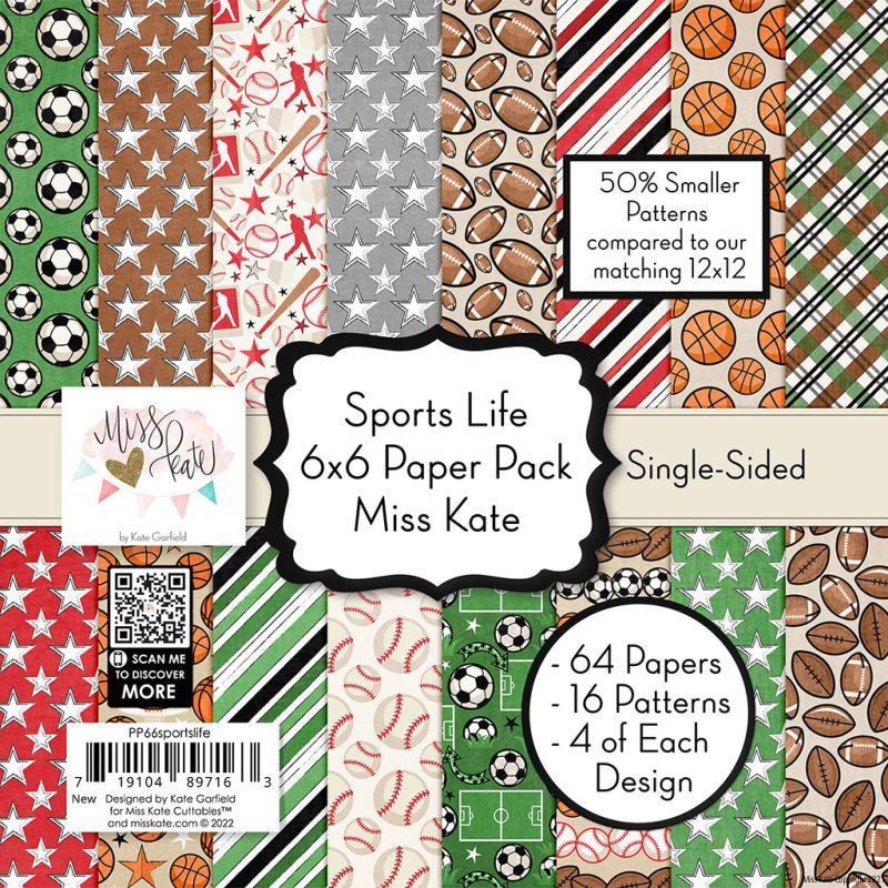 sports life 6x6 paper pack ss 293