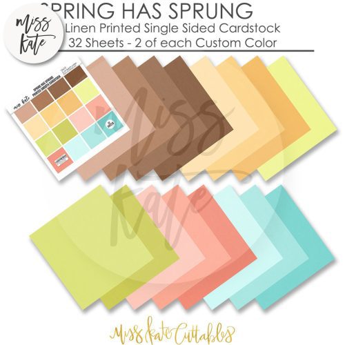 spring has sprung linen printed smooth cardstock single sided 468