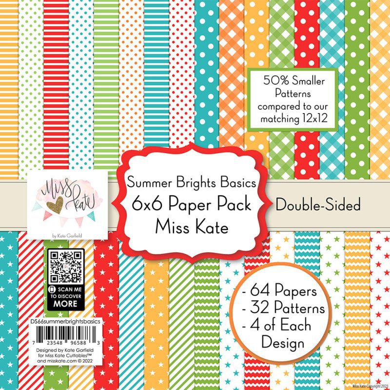 summer brights basics 6x6 paper pack ds 395