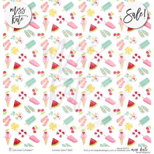 summer vibes paper sticker kit 12x12 ds 114