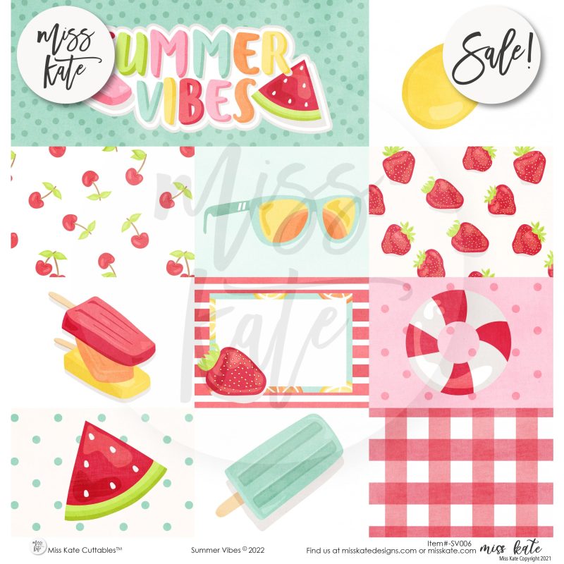 summer vibes paper sticker kit 12x12 ds 342