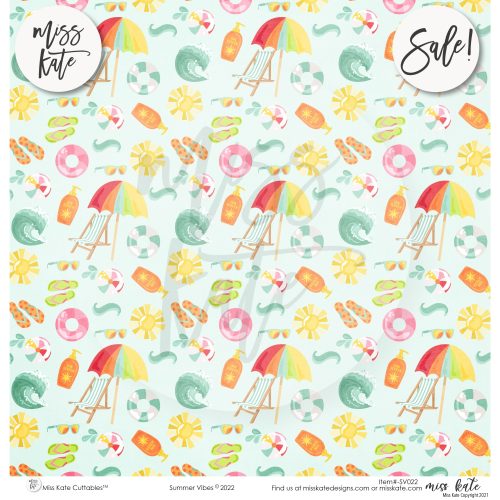 summer vibes paper sticker kit 12x12 ds 597