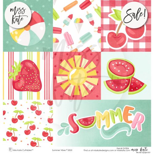 summer vibes paper sticker kit 12x12 ds 857