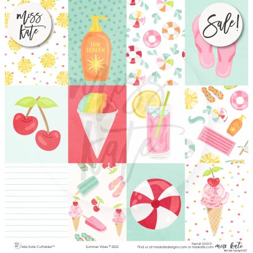 summer vibes paper sticker kit 12x12 ds 896