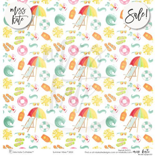 summer vibes paper sticker kit 12x12 ds 941