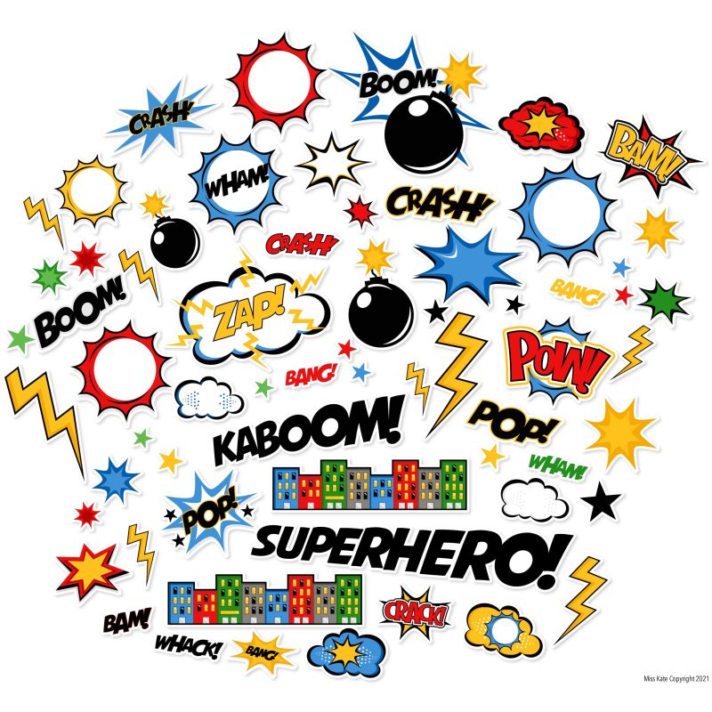 superhero die cuts 60 505