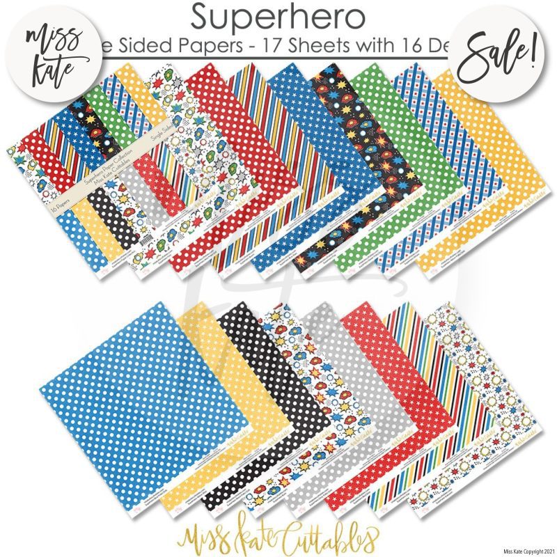 superhero paper pack 12x12 ss 577