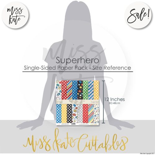 superhero paper pack 12x12 ss 845