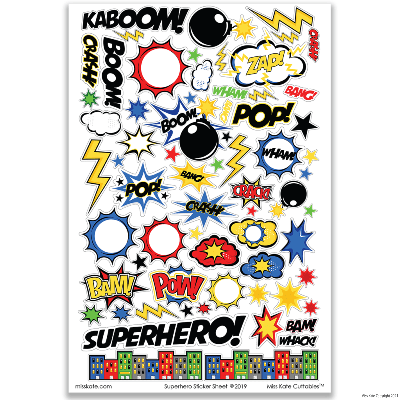 superhero stickers 633