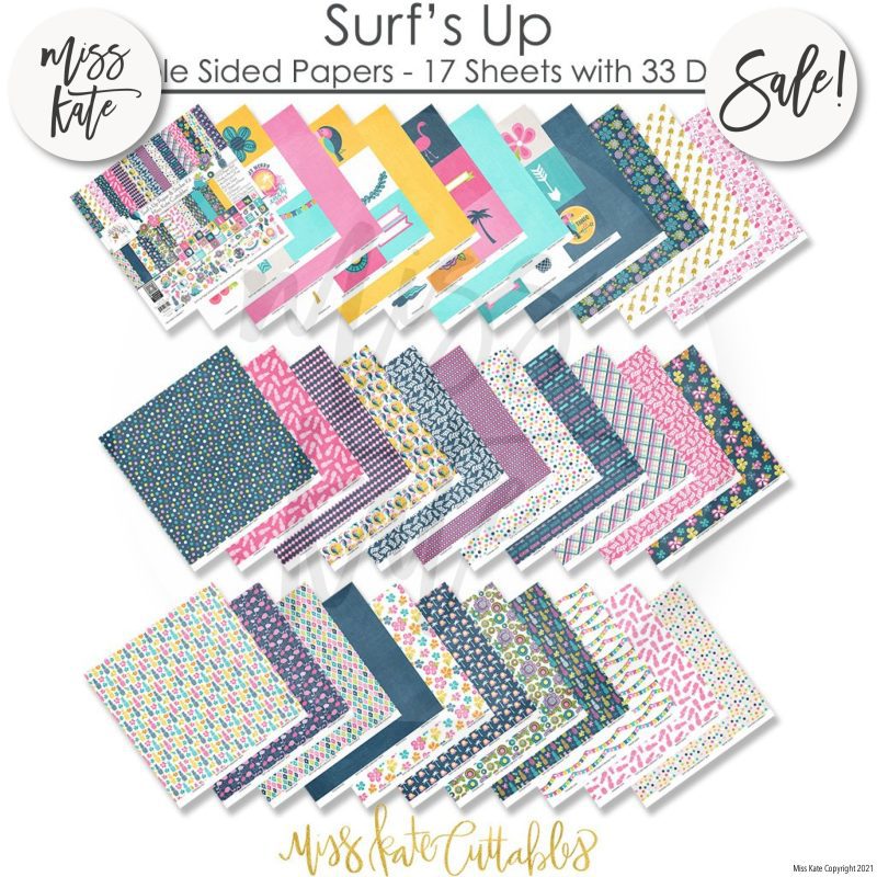 surfs up double sided paper pack 12x12 ds 627