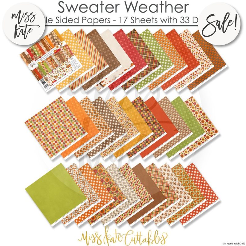 sweater weather paper sticker kit 12x12 ds 759