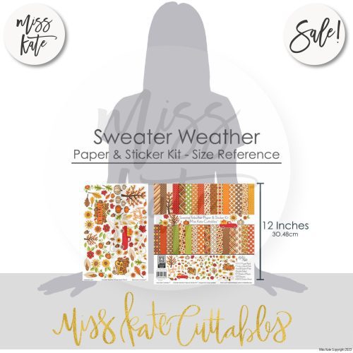 sweater weather paper sticker kit 12x12 ds 918