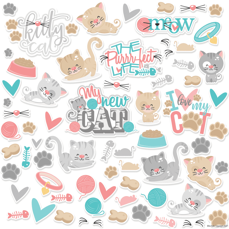 the purrrfect life die cuts 60 481