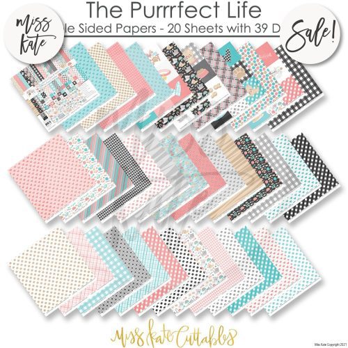 the purrrfect life paper sticker kit 12x12 ds 280