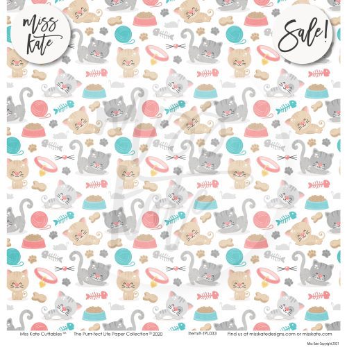 the purrrfect life paper sticker kit 12x12 ds 465