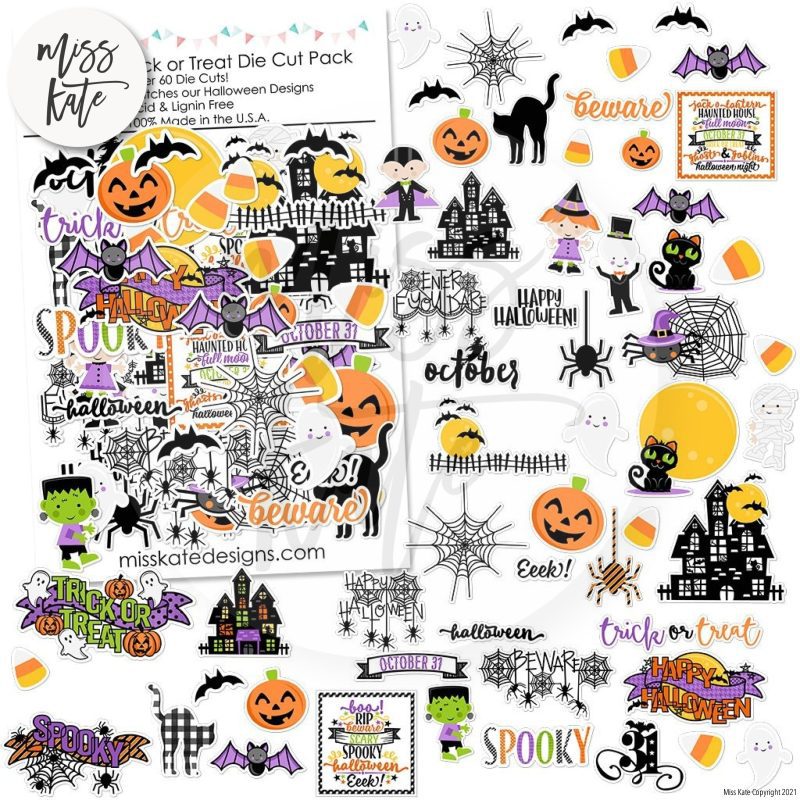 trick or treat die cuts 60 224