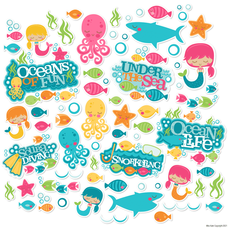 under the sea die cuts 60 385