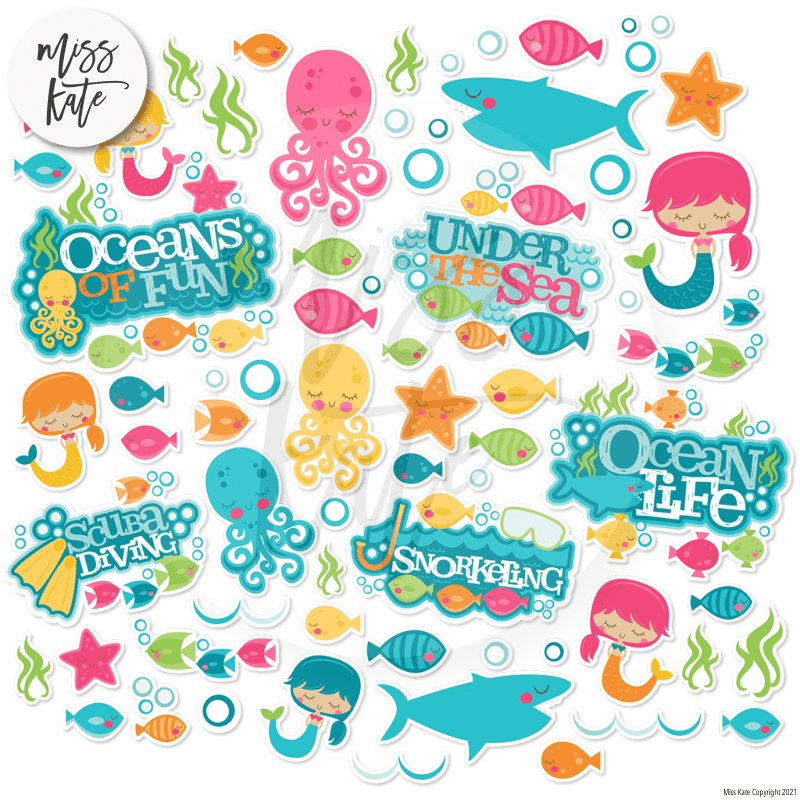 under the sea die cuts 60 669