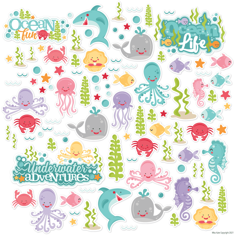 underwater adventures die cuts 60 696