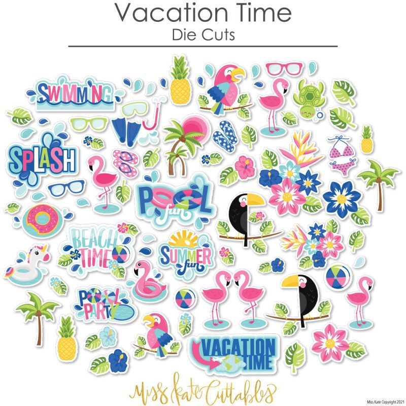 vacation time die cuts 60 692