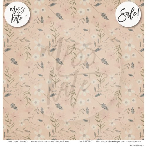 watercolor florals paper pack 12x12 ds 733