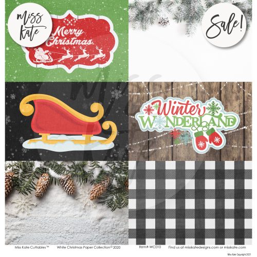 white christmas paper sticker kit 12x12 ds 875