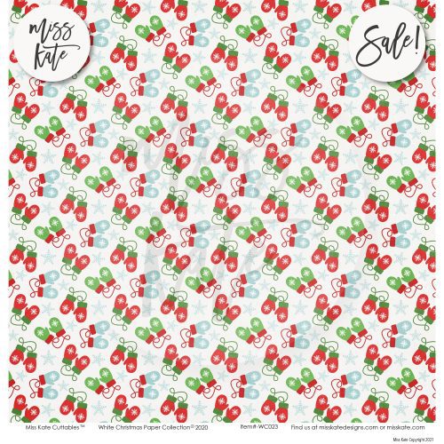 white christmas paper sticker kit 12x12 ds 967