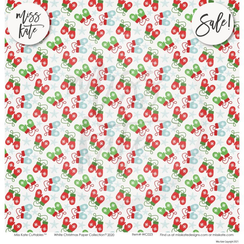 white christmas paper sticker kit 12x12 ds 967