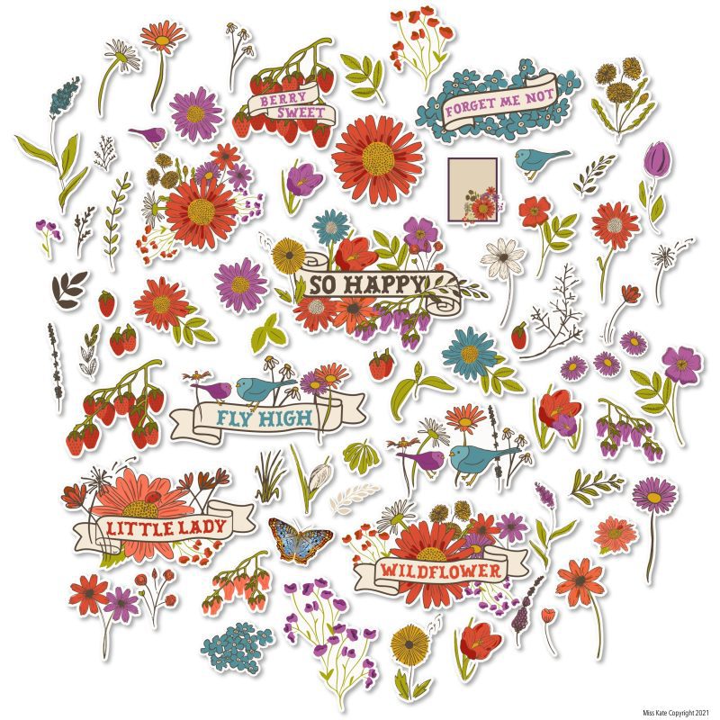 wildflowers die cuts 60 286