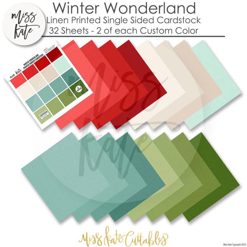 winter wonderland linen printed smooth cardstock single sided 698